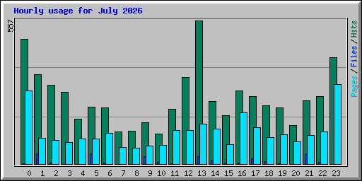 Hourly usage for July 2026